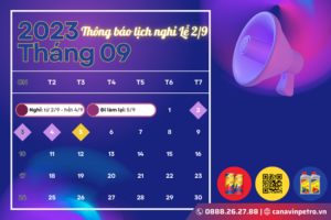 Thông báo nghỉ Lễ Quốc Khánh 2/9