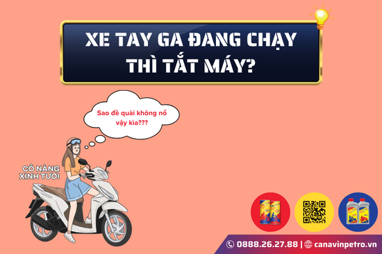 Xe tay ga đang chạy thì tắt máy?